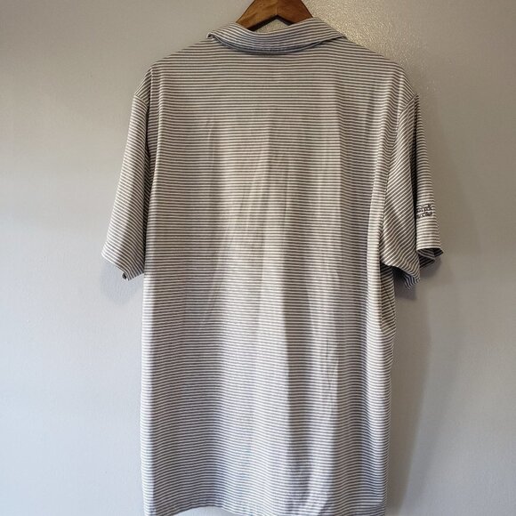 Under Armour Men's White Gray Stripe Loose Golf Polo Shirt XL The Royal Fox - Picture 6 of 7